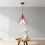 2PCS Creative Pendant Lights Modern Pendant Light Red Iron Metal Ceiling Light 25CM E27 3