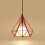 2PCS Creative Pendant Lights Modern Pendant Light Red Iron Metal Ceiling Light 25CM E27 4