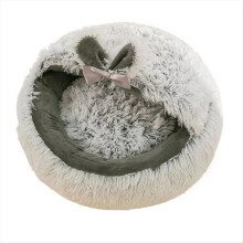 Kattenbed Grot Overdekt Kattennest Klein Hondenbed Warm Antislip Nest Huisdierbenodigdheden voor de Winter Dier Kitten Puppy Balkon B