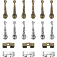 Kit com 18 peças para gravata bolo, incluindo ponteiras de liga metálica, terminais e fechos deslizantes para decoração de roupas e artesanato.