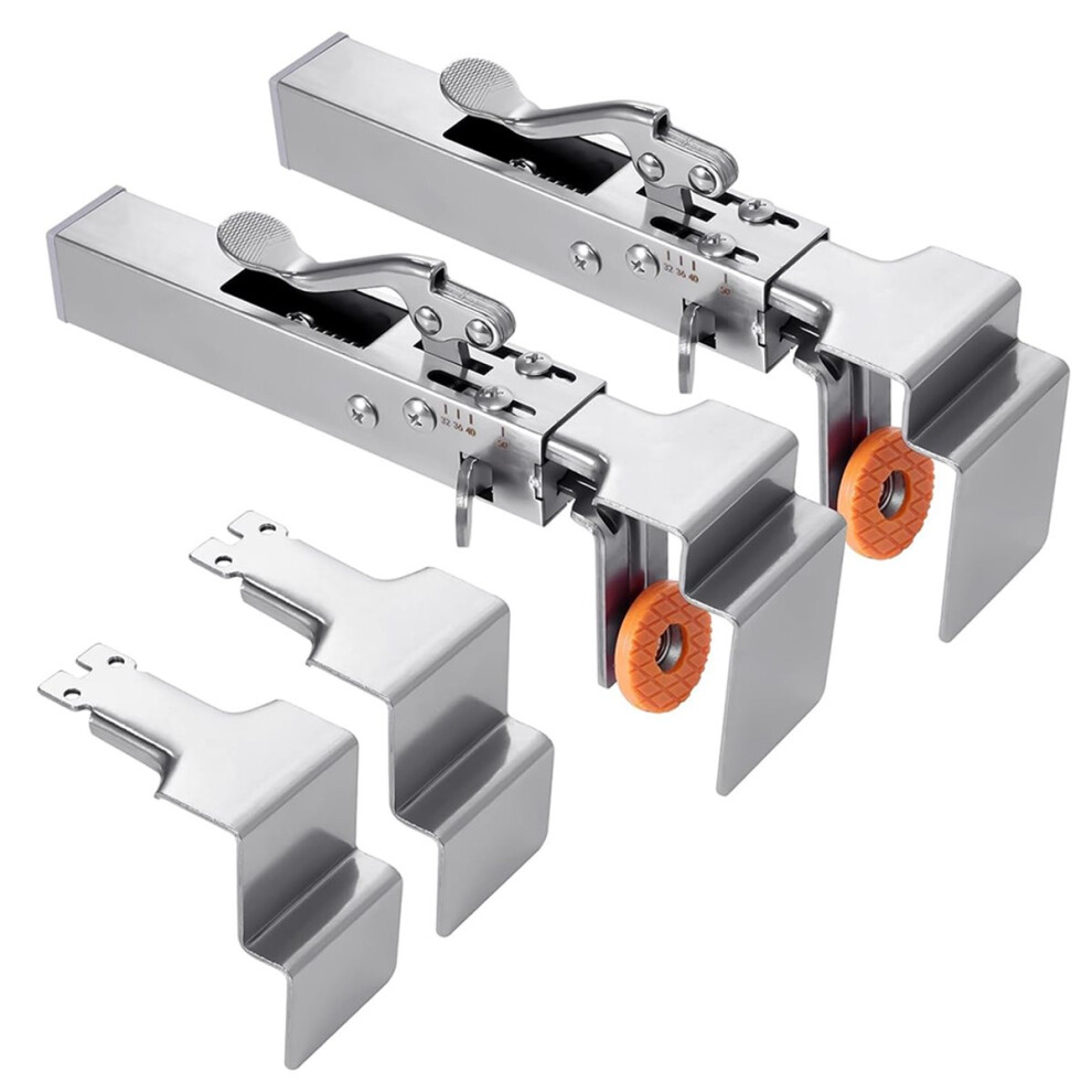 Adjustable Drawer Fixing Clamp Drawer Panel Front Installation Clamps Fixing Clips With 2Pcs Replaceable Clip 4853165708405