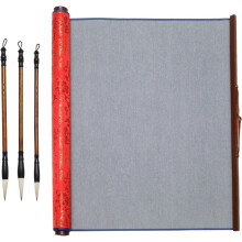 4-teiliges Übungsset für chinesische Kalligrafie ohne Tinte, Vliesstoff, Wasserschreibstifte, 3 traditionelle Kalligrafie-Pinselstifte A
