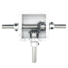 90 Degree Angle Transmission Reversing Dual Output Shaft Bevel Gear Angle Converter Speed Ratio 1:1 Mechanical Module