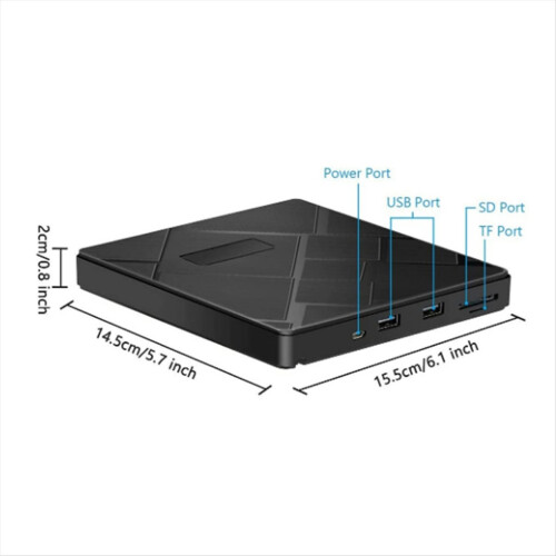 External DVD CD Drive USB 3.0 Type-C 5 in 1 Burner 2