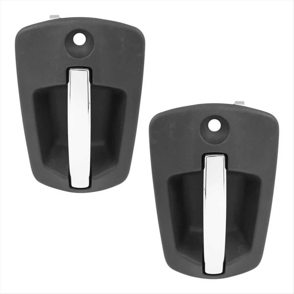 1Pair Exterior Outside Door Handle Trim Chrome For 4853858174418