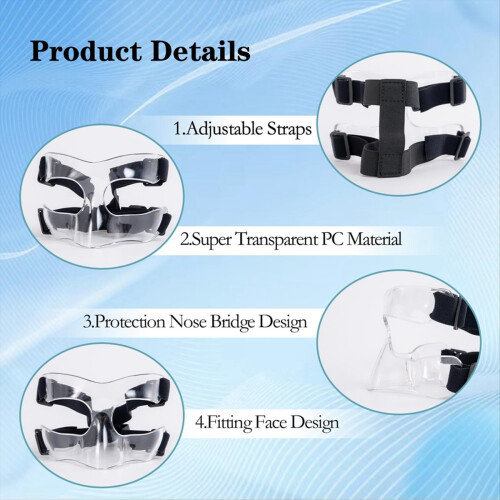 Nose Guard for Broken Nose, Adjustable Face Sports 2