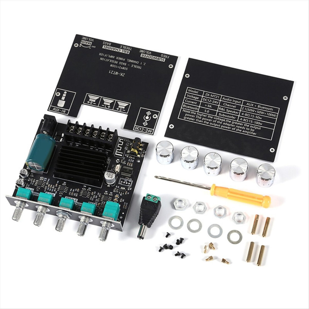 Mt21 Bluetooth 5.0 Amplifier Board 50Wx2+100W 2.1 4853858193488