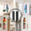 2PCS Hat Organizer for Baseball Caps Rack Wall wit 8