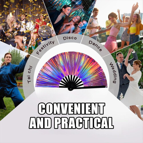 Boots on the Ground Fan,Large Holographic Folding 2