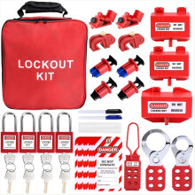 56 Pcs Lockout Tagout Kit Safety Electrical with C