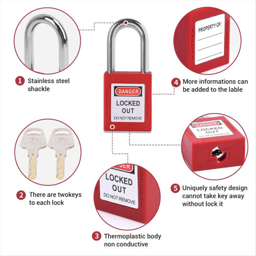 56 Pcs Lockout Tagout Kit Safety Electrical with C 2