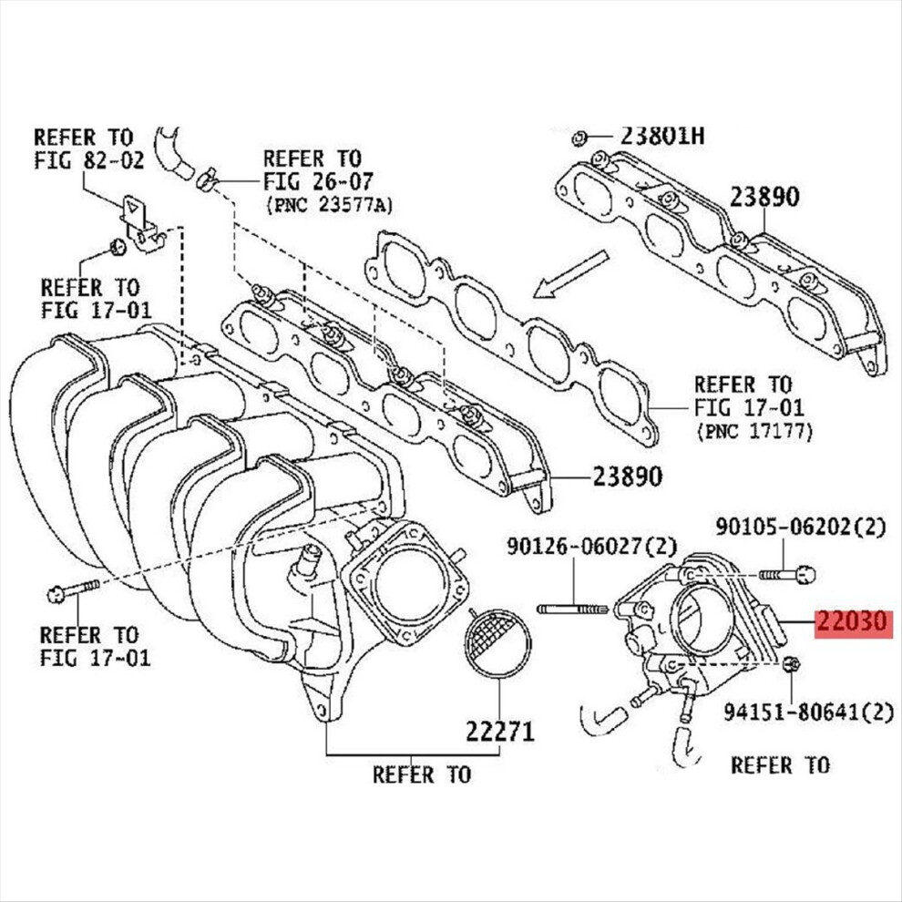 Car Throttle Body Valve Assy 22030-0D030 22030-220 4853858198933