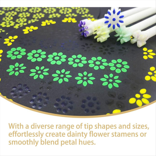 Flower Petal Tools for Dot Painting, 10 Dotting To 2