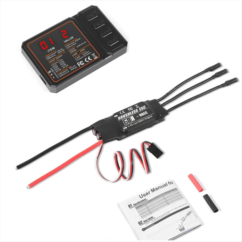 60A Brushless Esc 2-3S Lipo Support Bec Output Wit 4853666994680
