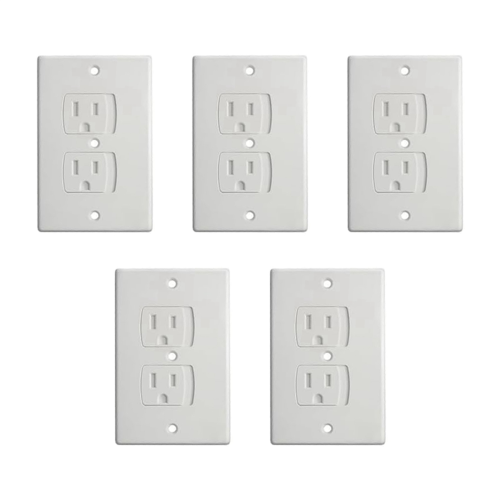 Self-Closing Socket Cover, White Safety Wall Elect 1