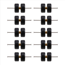 5Pair 1/64 Wheels and Tires 11mm Rubber Tyres Rims