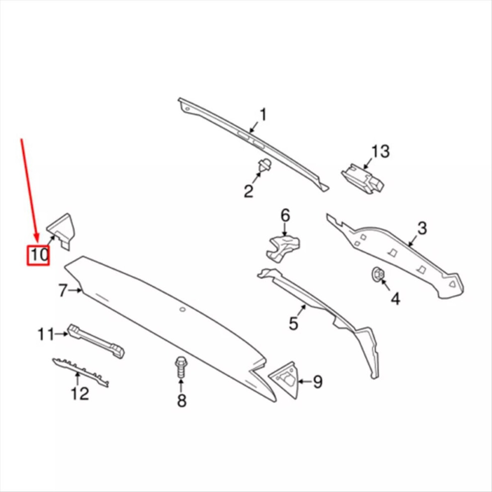 1Pair Rear Liftgate Corner Moulding Trim Lr077620 4853666996912