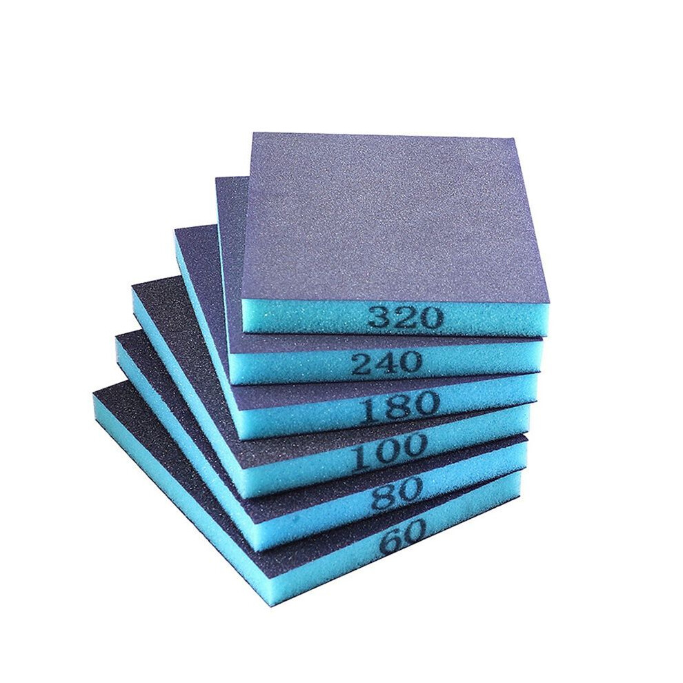 6Pcs Sanding Sponge, 60/80/100/180/240/320 Grit, D 4853666913124