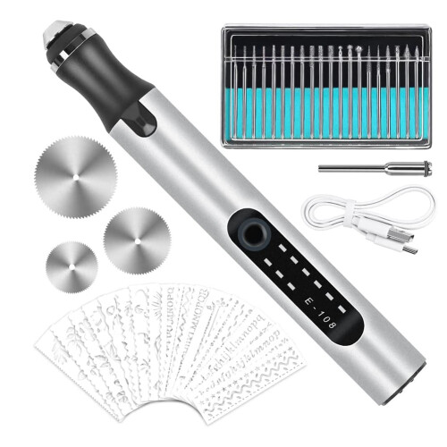 Engraving Pen, Electric Tool Kit USB Rechargeable