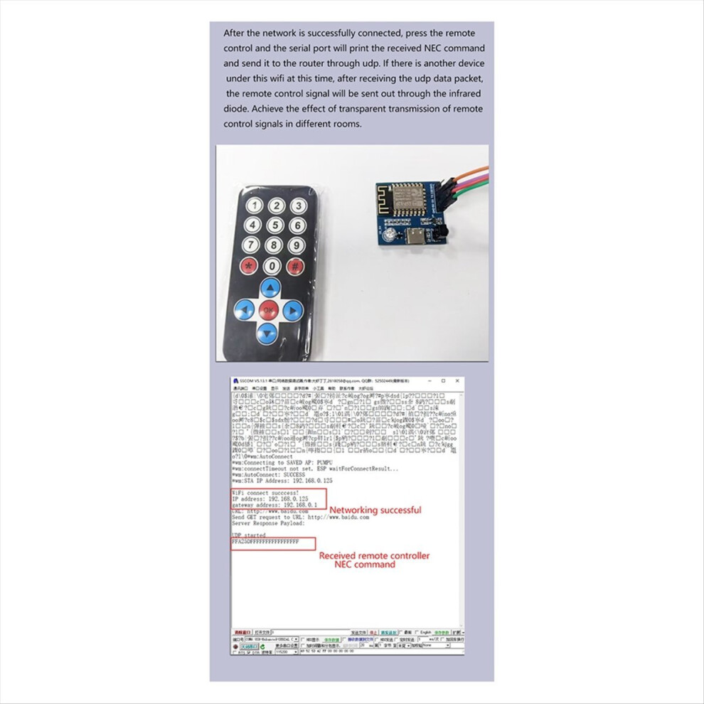 Esp8266 Infrared Transmitting And Receiving For Nec Command Wifi Transparent Transmission Module 4853666903095
