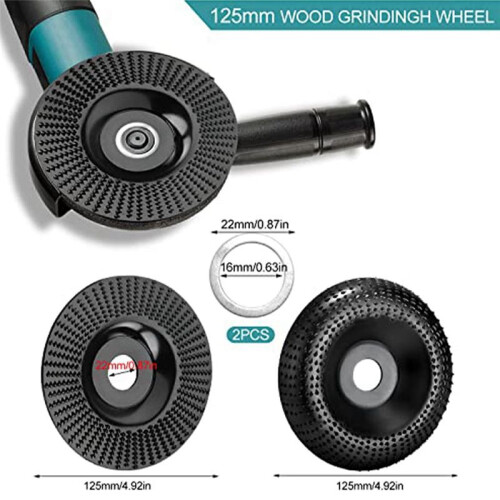 2 Pack Wood Grinding Wheel for Angle Grinder 125mm 2