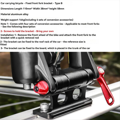 Fixed Bicycle Supply Car Racks Support Thru Axle B 2