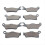 8pcs Front&Rear Brake Pads for 500 800 1000 (STD / 1