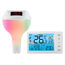 Wireless Floating Pool Thermometer Solar LED Digit