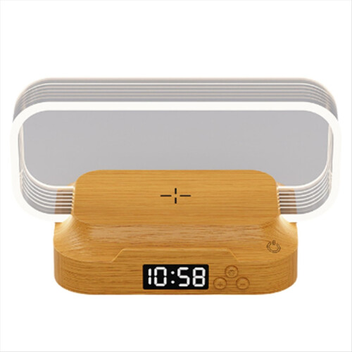 Bedside Night Light with Alarm Clock for Bedroom T