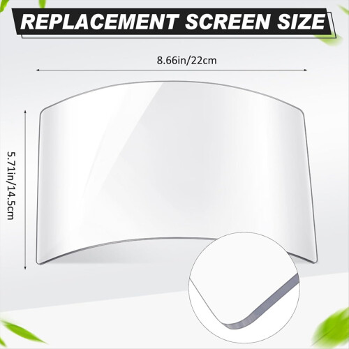 5 Pcs Sandblasting Hood Replacement Lens Clear Vis 2