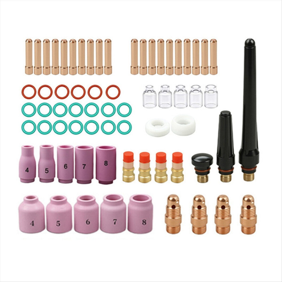 68Pcs Tig Welding Torch Accessories Kit Nozzle Col 4853666944494