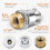 Air Chuck 2 Pack, Heavy Duty Closed Flow Lock on T 3