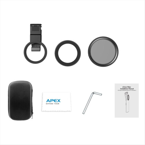 67mm ND2-ND32 Filter Universal Phone Clip with Thr