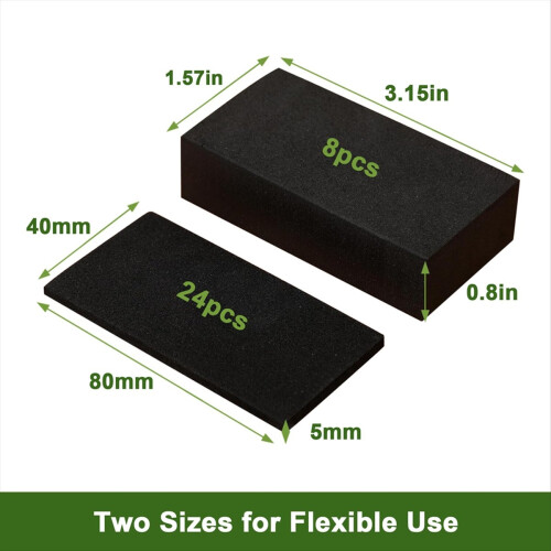 32Pcs Eva Foam Headboard Stoppers for Wall,Thicker 2
