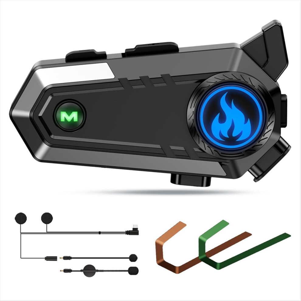 Helmet Bluetooth Headset With 2 Type Mics, Interc 4853666920788