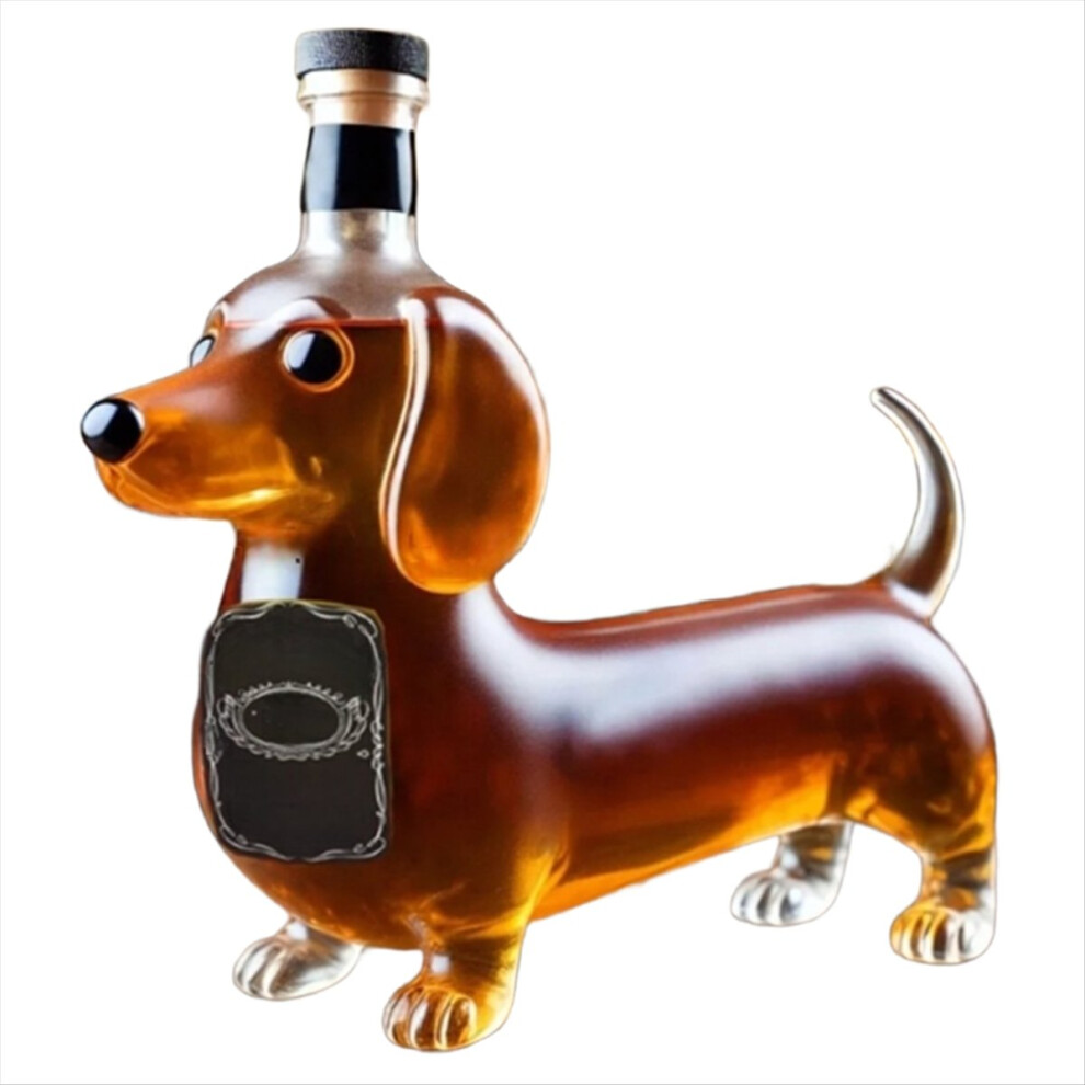 Photos - Other Hand Tools Dachshund Dog Whiskey Bottle,3D Sculpted Shape Gla