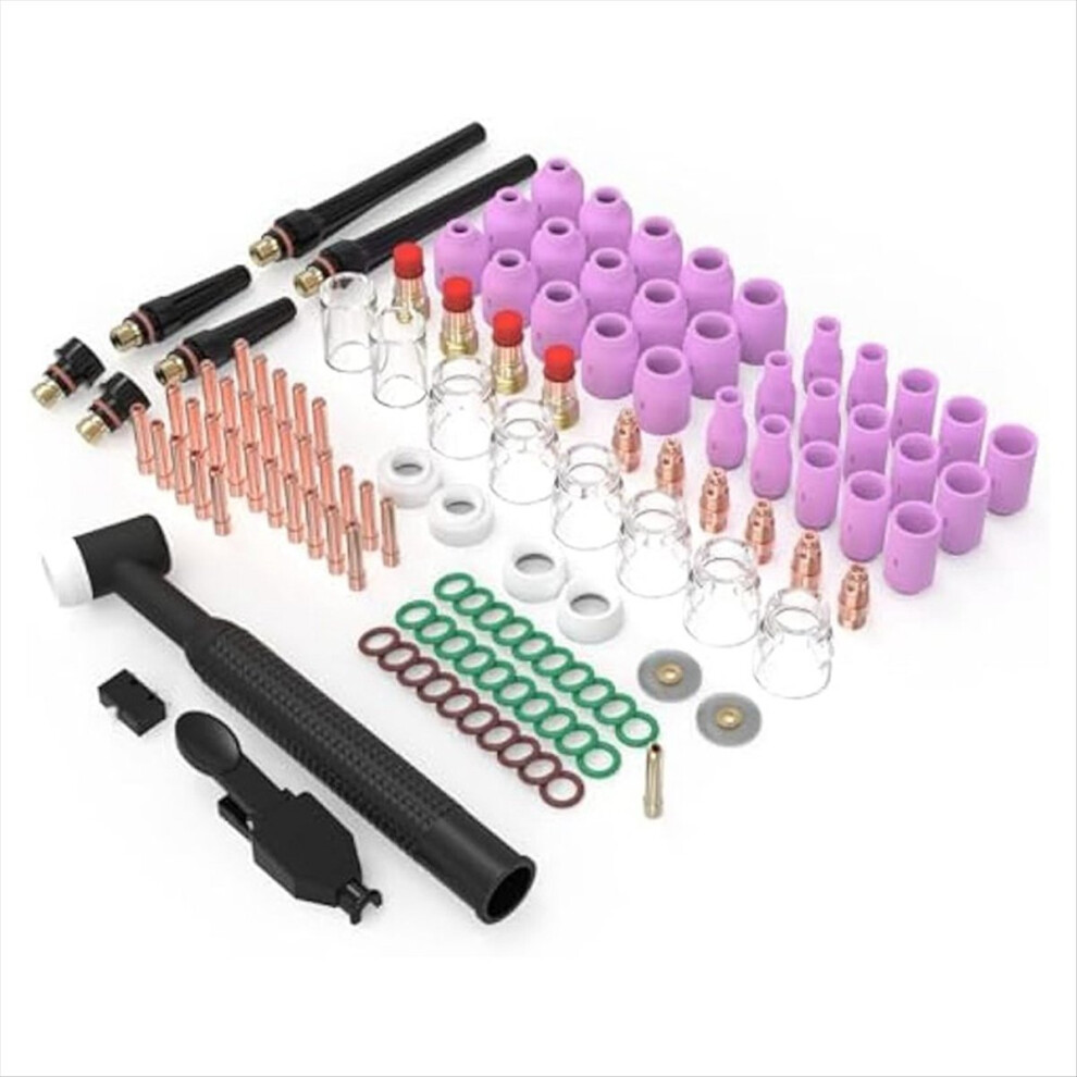 123Pcs Tig Welding Torch Kit-Nozzle,Collets,Stubby 4853666944449