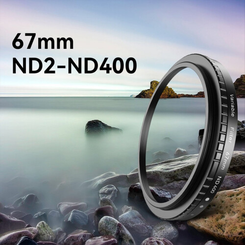 67mm ND2-ND400 Filter Universal Phone Clip with Th 2