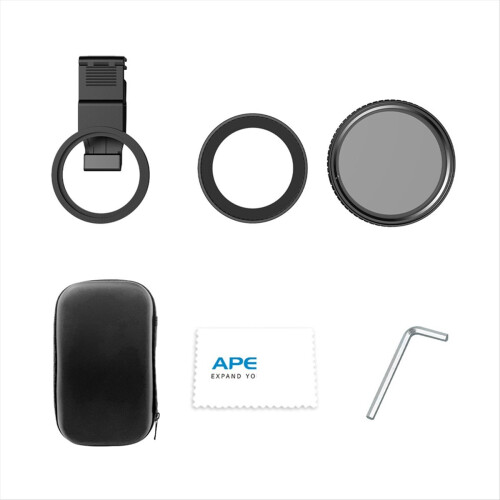 67mm ND2-ND400 Filter Universal Phone Clip with Th 1