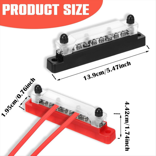 2 PCS Power Distribution Block, 150A 12V DC Profes 2