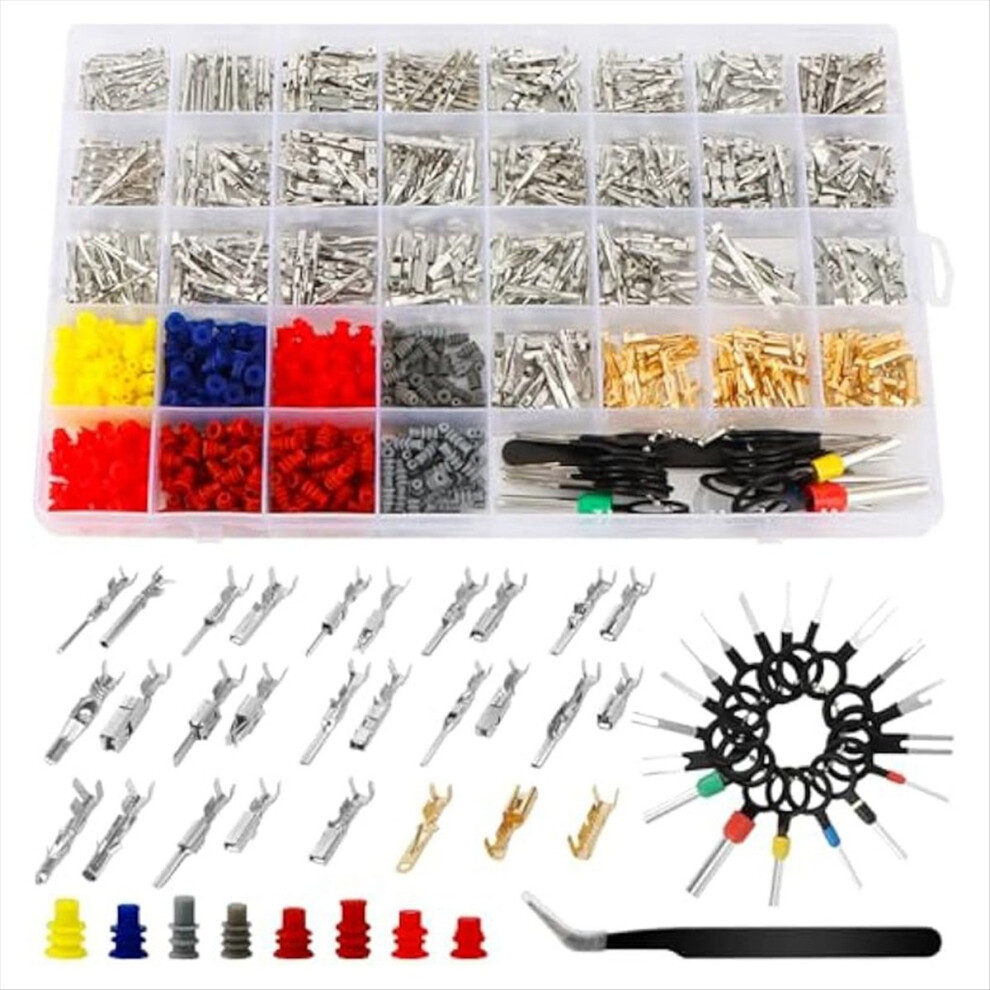 969Pcs Automotive Pin Connectors Kit,28 Types Elec 4853666959641