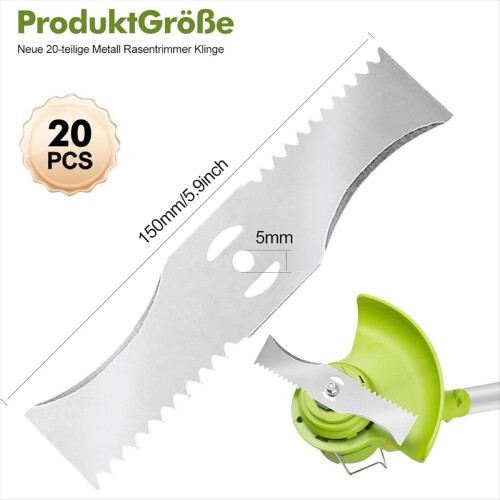 Pack of 20 Lawn Trimmer Blades, Replacement Blade 2