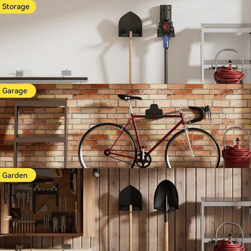 Garage Organizer Trimmer Rack Garden Tool Hanger W 2