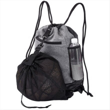 Portable Drawstring Basketball Backpack Mesh Bag F