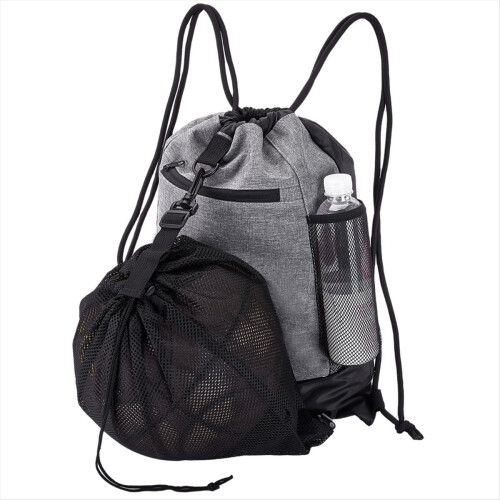 Portable Drawstring Basketball Backpack Mesh Bag F 1