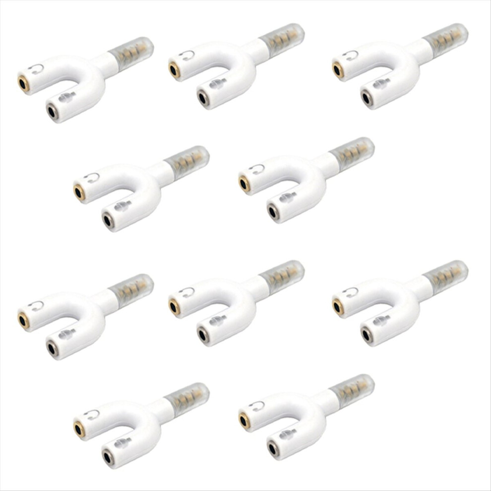 10Pcs 3.5Mm Headphone Jack Audio Splitter U Type A 4853666974927
