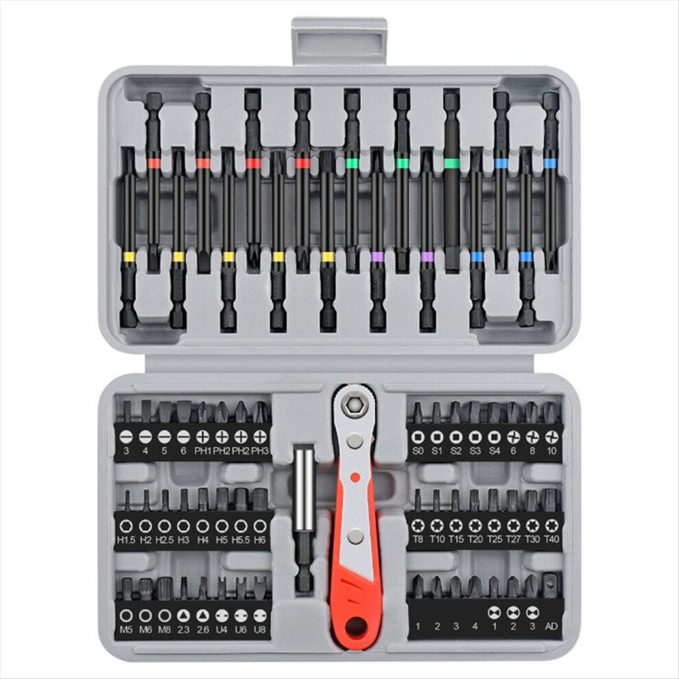 68Pcs Ratchet Screwdriver Bit Combination Set With 4851489663288