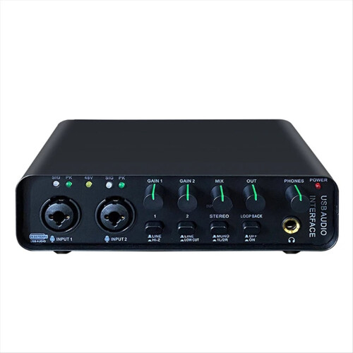 Audio Interface Professional Sound Card with Monit