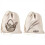 Linen Bread Bags -2 Pack Art Design Natural Unblea 1