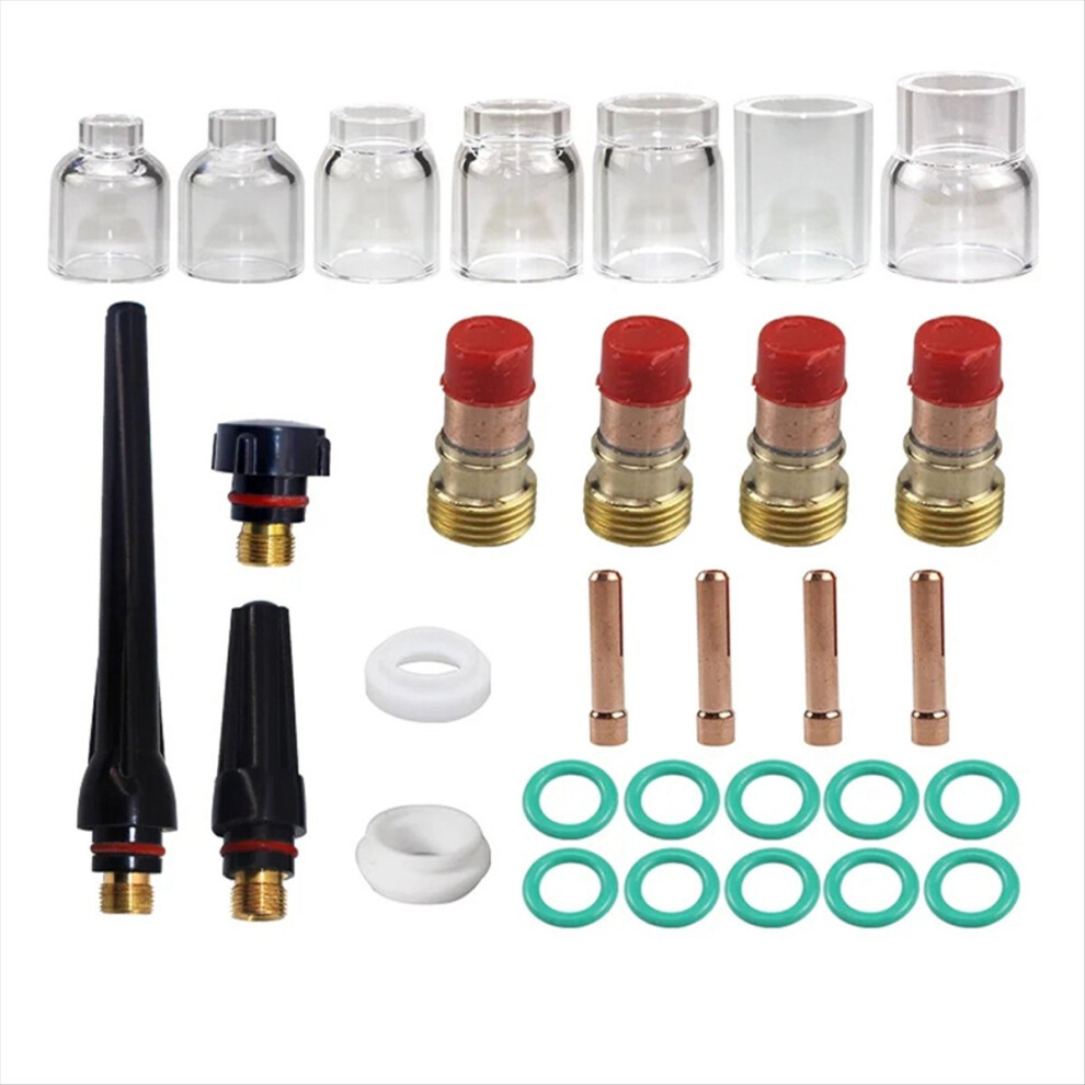 30Pcs Tig Welding Torch Accessories Stubby Gas Len 4851489676202
